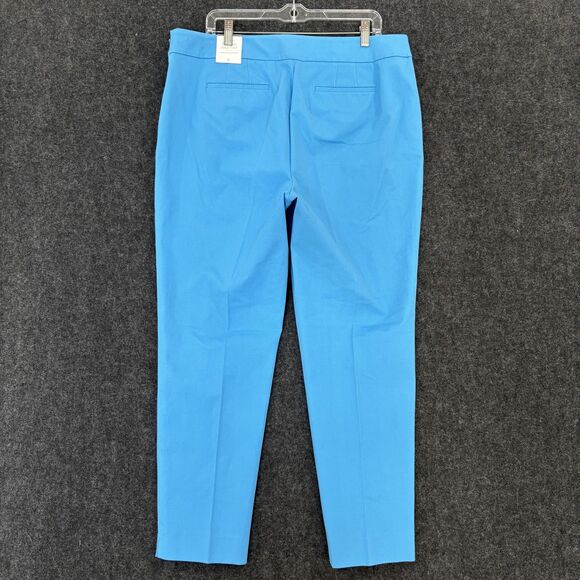 Talbots Pants Womens 16 Blue Chatham Ankle Pant Slim Leg Dress Stretch Side Zip - Picture 3 of 13